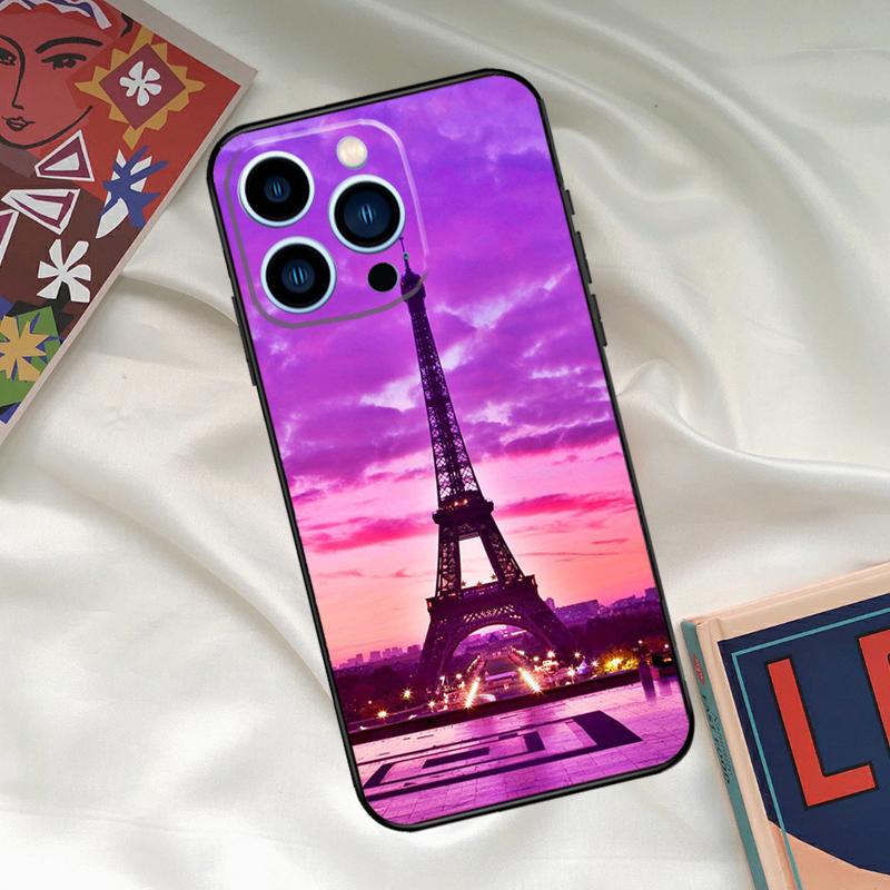 France Paris Eiffel Tower Phone Case For iPhone 16 15 14 13 12 11 17 Pro Max 15 16 Plus 12 Mini 16e 17 Air Funda Cover