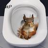 Lustige Toilettensitz-Aufkleber 3D Cartoon Katze Sticker, Wasserdicht Süßes Tier Deckel Einfach Abziehbar Badezimmer Aufkleber, Lustige Selbstklebende Wanddeko Kinder