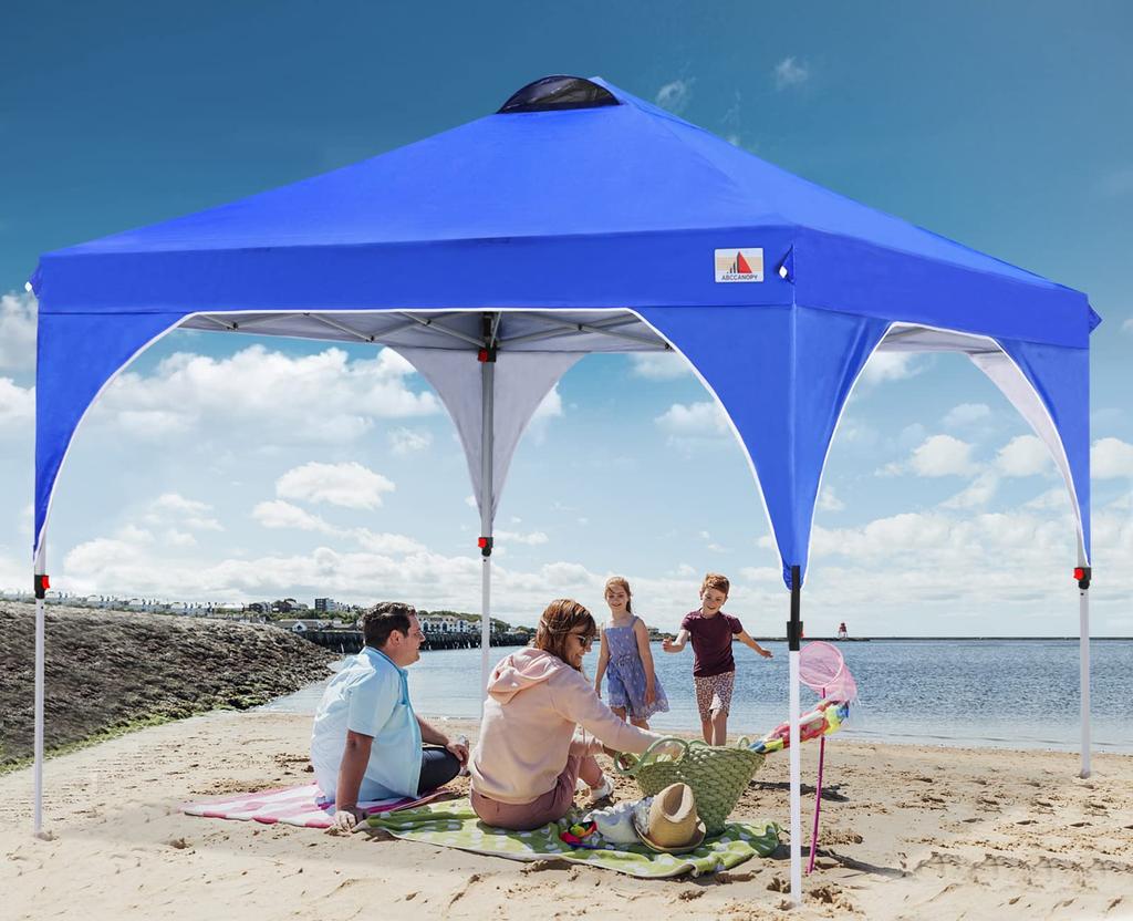 ABCCANOPY Tarp Tent One Touch 3 Level Adjustment Ventilation Ceiling 2m2.5m5m Outdoor Easy Large Tarp Tent with Caster Bag High Water Pressure Heat