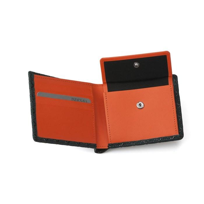 [Indentaya] HISOCA Wallet [No.9402] Green-Black Lacquer, Seven Treasure Design, Approx. 9.7x11.5x3cm