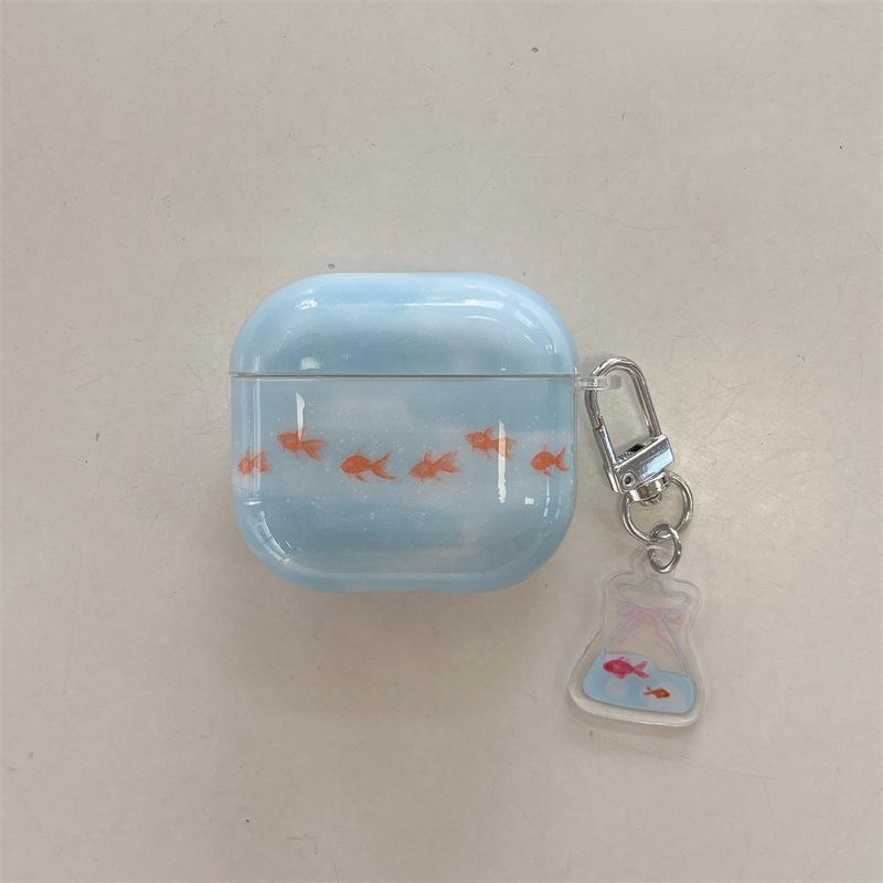 Cute Goldfish Pendant AirpodsPro1 Earphone Case for Apple 1/1/1 Generation Wireless Bluetooth Case New