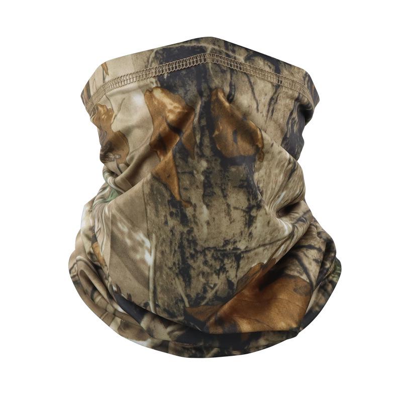 Camouflage Ice Silk Neck Gaiter: Multifunctional Summer Headscarf for Outdoor Cycling, Sun Protection, and Quick-Drying Breathable Face Mask for Men.