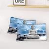 3D Quilt Cover Digital Printing, Three-Piece Buddha Statue