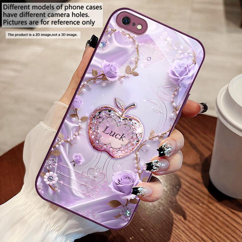Lucky and Romantic Love For iPhone 17 Air 16 E 15 14 13 Plus 12 Mini 11 17 Pro Max XR Xs Max 16E 7 8 Tempered Glass Phone Case