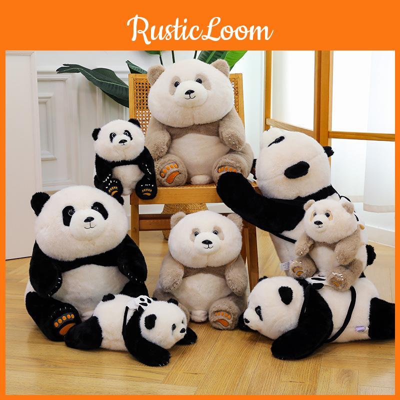 Panda He Hua Qizai Plush Toy Stuffed Animal Toy Cartoon Decoration Kids Gift