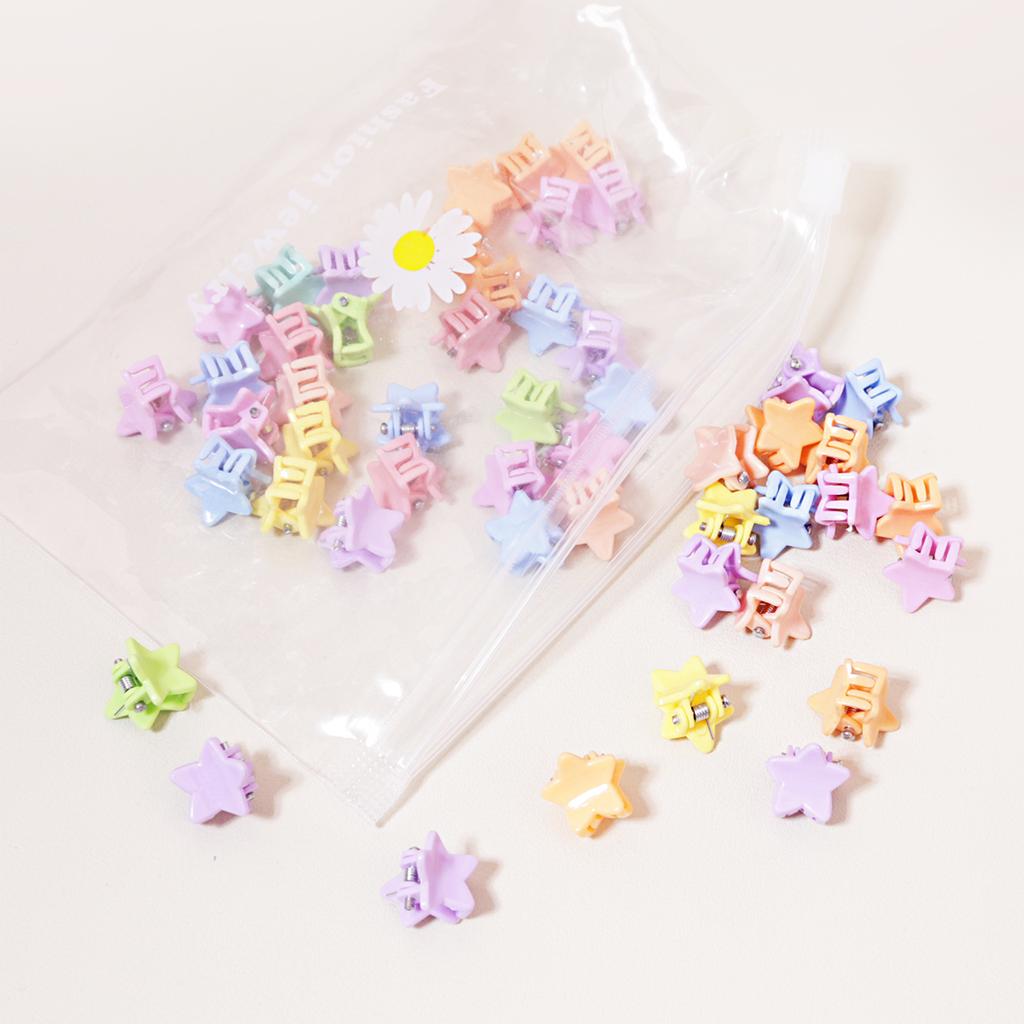 50 Stück Neue Haarspange Mädchen Koreanische Mode Niedliche Mini Haarspange Blume Stern Kaninchen Kopfschmuck Speziell für Echthaarperücken