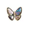 Butterfly Brooch Female Anti-Light Imitation Abalone Shell Rhinestone Pin Cheongsam Accessories Break Cocoon Into Butterfly Corsage