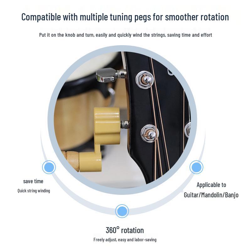 Gitarrensaitenaufwickler, Saitenschneider & Wirbelzieher: 3-in-1 Akustik-Saitenwerkzeug