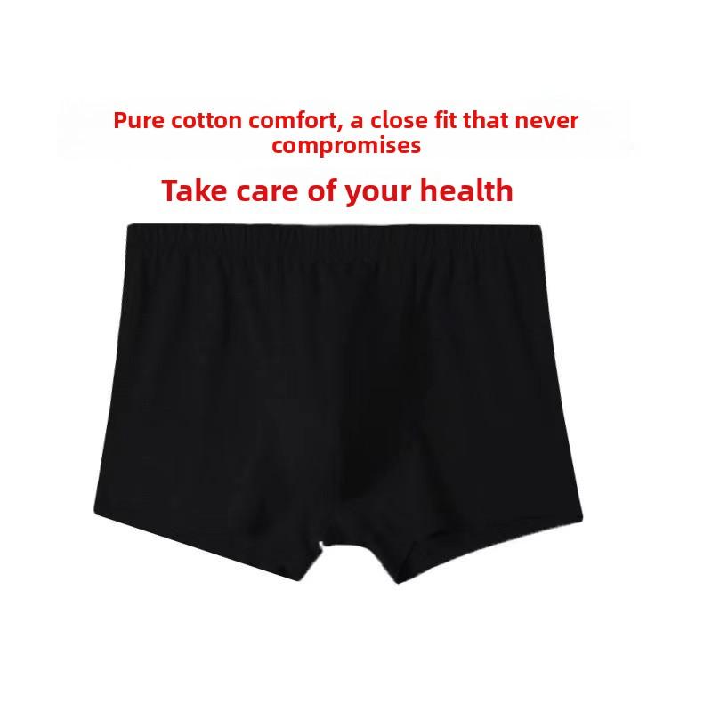 Big Yards in The Spring and Summer Cotton Male Elderly Loose in The Waist Boxer Briefs