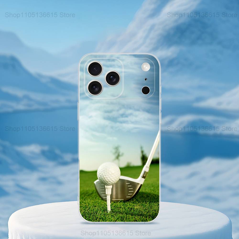 

Спортивный мяч для гольфа для iPhone 12, Mini, 16, X, 13, XR, 15, Pro, 17, Plus, 11, Max, 14, SE, XS, Прозрачный мягкий чехол iPhone12