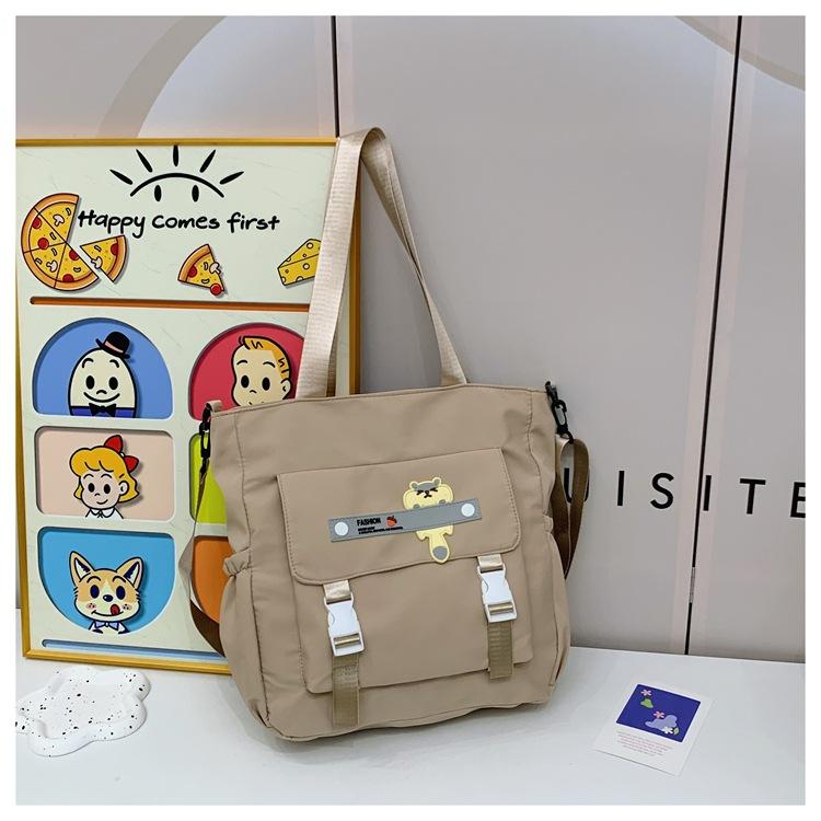 Simple And Versatile Single Shoulder Soft Girl Tote Bag, Student Large-Capacity Commuting Tutoring Class Schoolbag