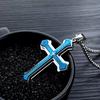 European and American Men's Fashionable Three-layer Cross Necklace Jewelry