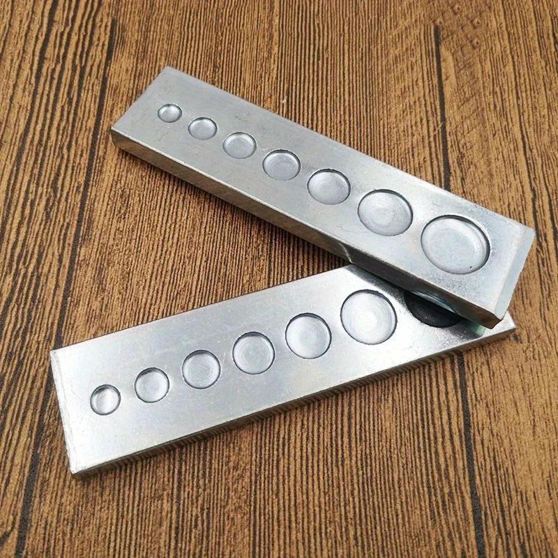 1PC 7 In 1 Bottom Plate Rivet Button Setter Die Base DIY Working Tool Hole Punch Snap Button Leather Craft Tools