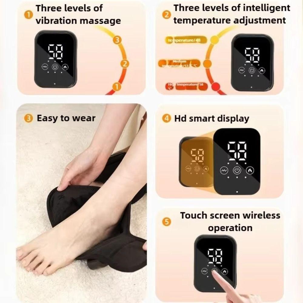 With 3 Vibration Modes Ankle Wrap Foot Massager Cordless Ankle Massager  Achilles Tendonitis