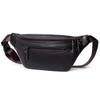 Leather Waist Bag for Men Casual Crossbody Fanny Pack with Adjustable Belt