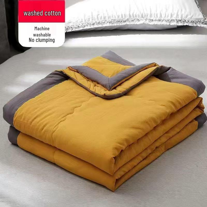 Machine Washable Cotton Summer Blanket - Lightweight Quilt for Dorms, Kids, Single/Double Beds