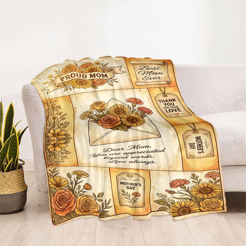 Mother's Love And Inspiration Blanket Suitable for sofas,travel, living rooms also a good gift for friends and family Suitable for all seasons.