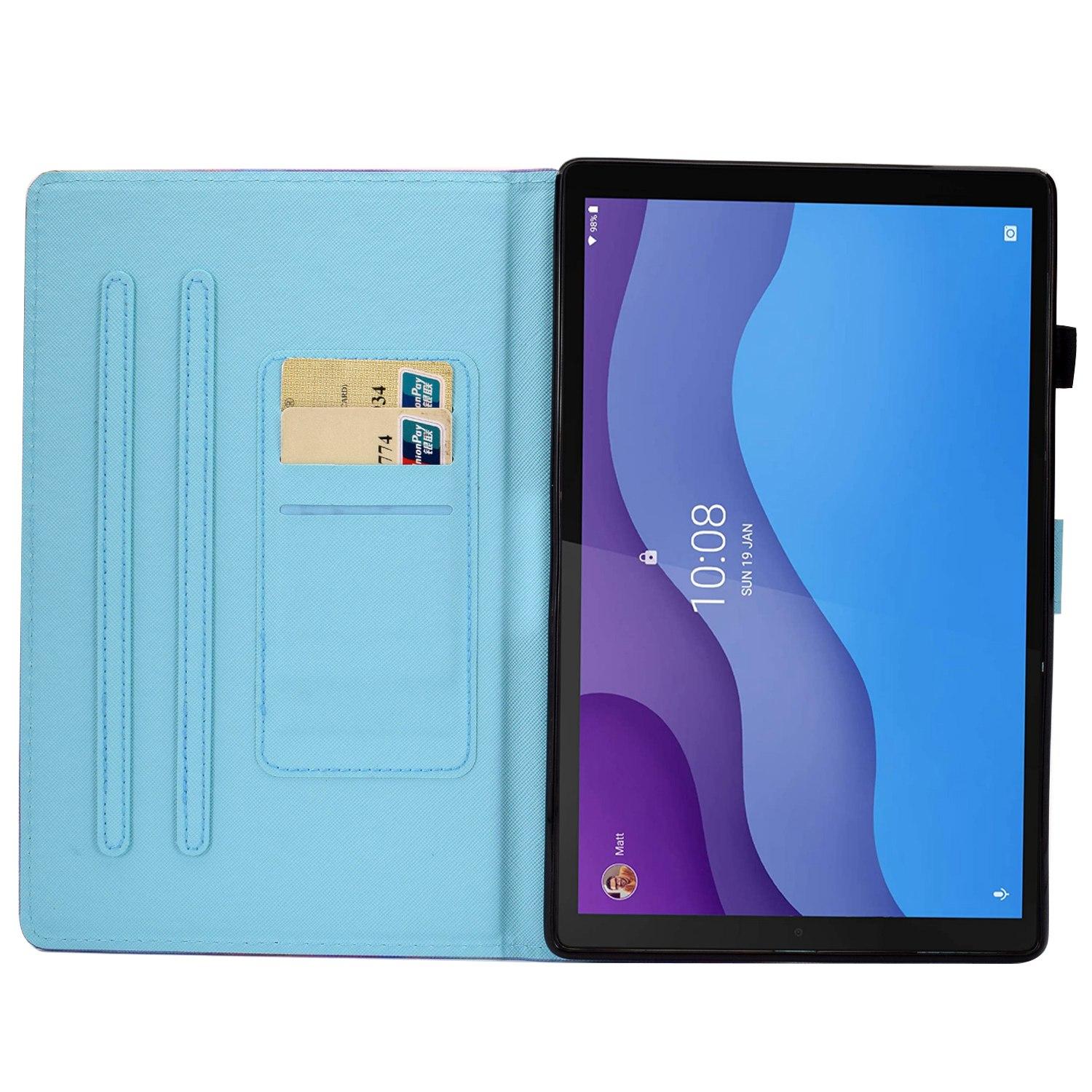 

For Lenovo Tab M10 (Gen 3) TB-328FU/TB-328XU A2 Pattern Printing Case Adjustable Stand Protection Smart Cover with Card Slots and Pencil Holder Panda