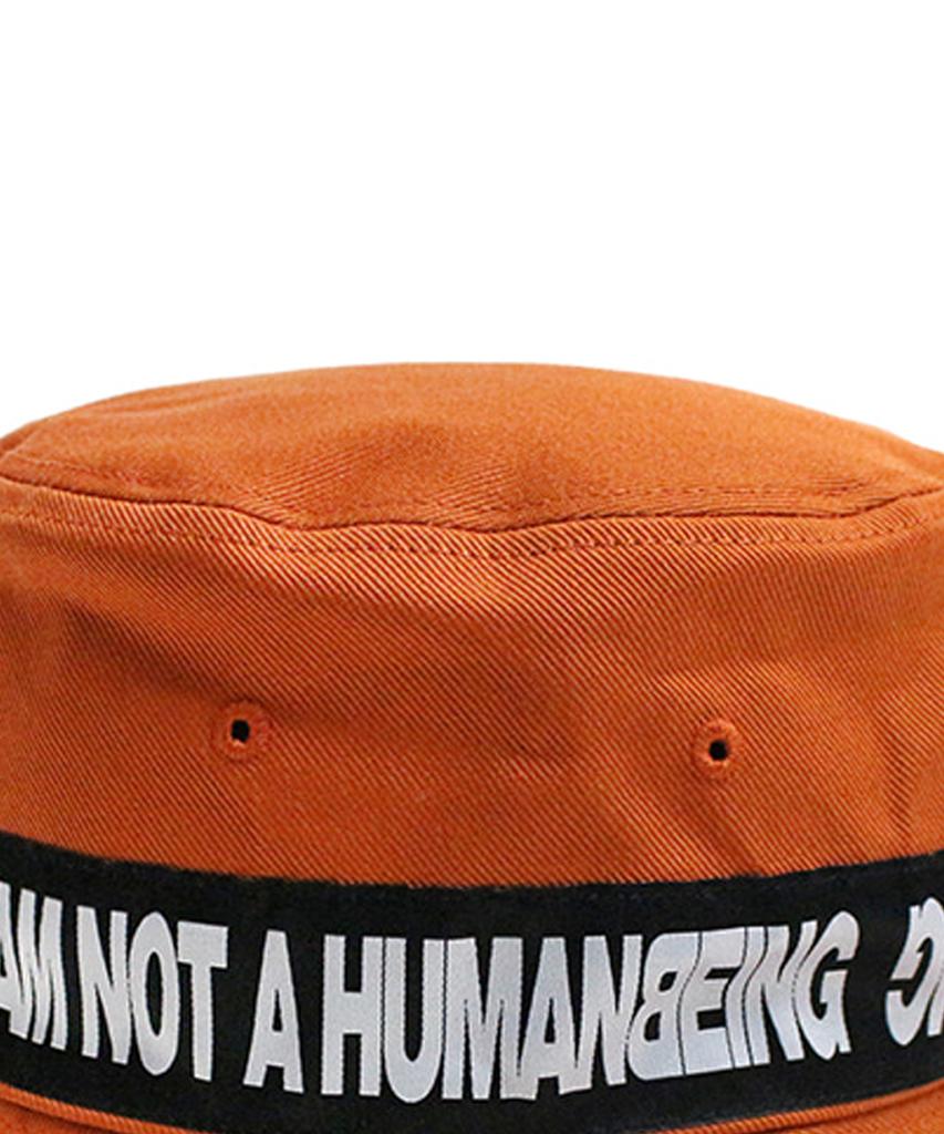 Aimnaseohyumeonbiing Basic Logo Tape Bucket Hat - Orange