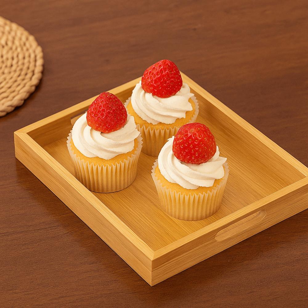 Rectangle Bamboo Tray Stylish Design Food Tray Multi-Purpose Fruit Tray  Kitchen Use