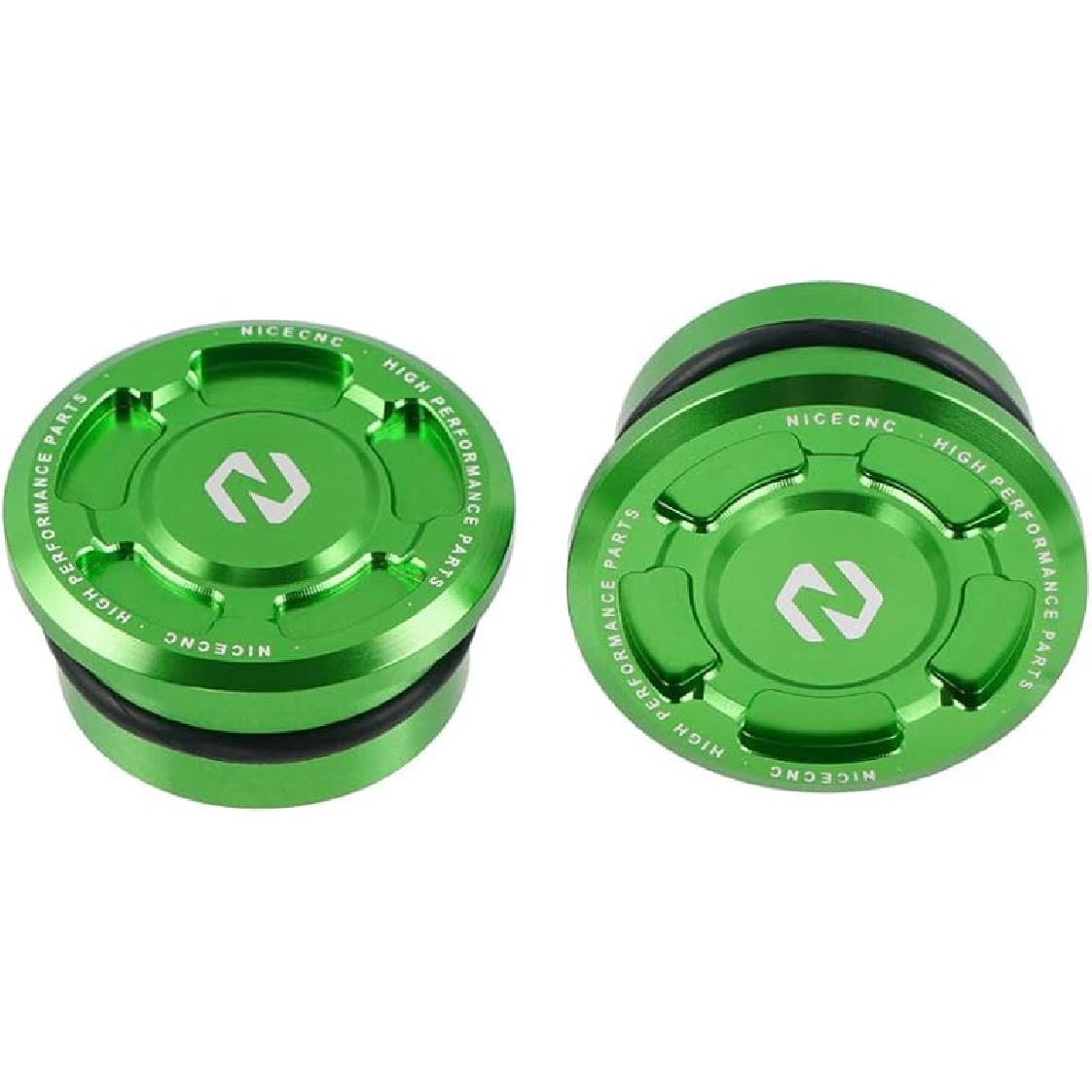 Алюминиевая заглушка отверстия рамы мотоцикла, совместимая с Kawasaki KLR650 1987-2024, заглушки рамы, колпачок отверстия рамы, аксессуары для KLR650, ЧПУ, анодирование, зелёный