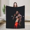 Soft Warm Blanket Travel Office Rauw Alejandro Singer Rapper Throw Blanket  Flannel Bedspread For Couch Chair Sofa Bed Sofa Bed