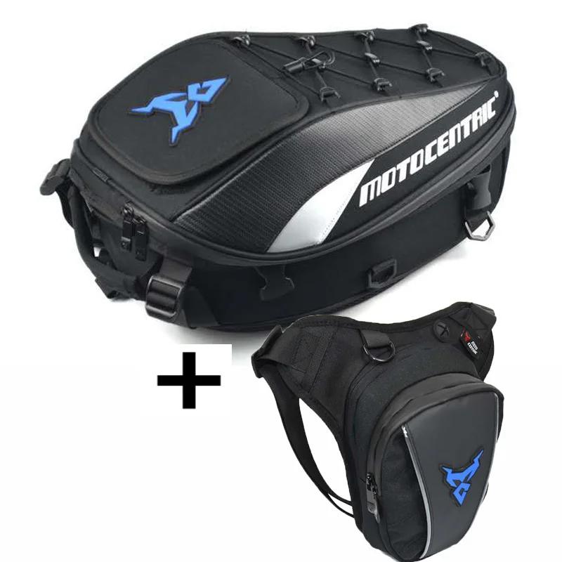 Motorcycle Bag Waterproof Drop Leg Side Bags Backpack Tail Multifunction Rear Seat Bag High Capacity Ride Outdoor For Cafe Racer