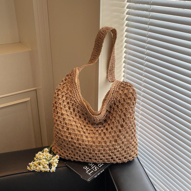 

Летняя популярная соломенная сумка женская новая модная ажурная сумка на плечо отпускная плетеная сумка-мессенджер хаки