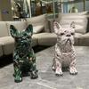 Colorful Dog Statue French Bulldog Home Decorations The Nordical Graffiti Animal Statue Decorative Figurines Gift For Dog Lovers