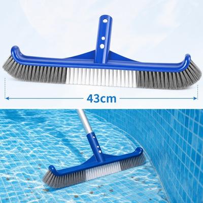 Nylon Bristles Pool Cleaning Brush Floor Wall Cleaning Tool  Inground & Above Ground Pools
