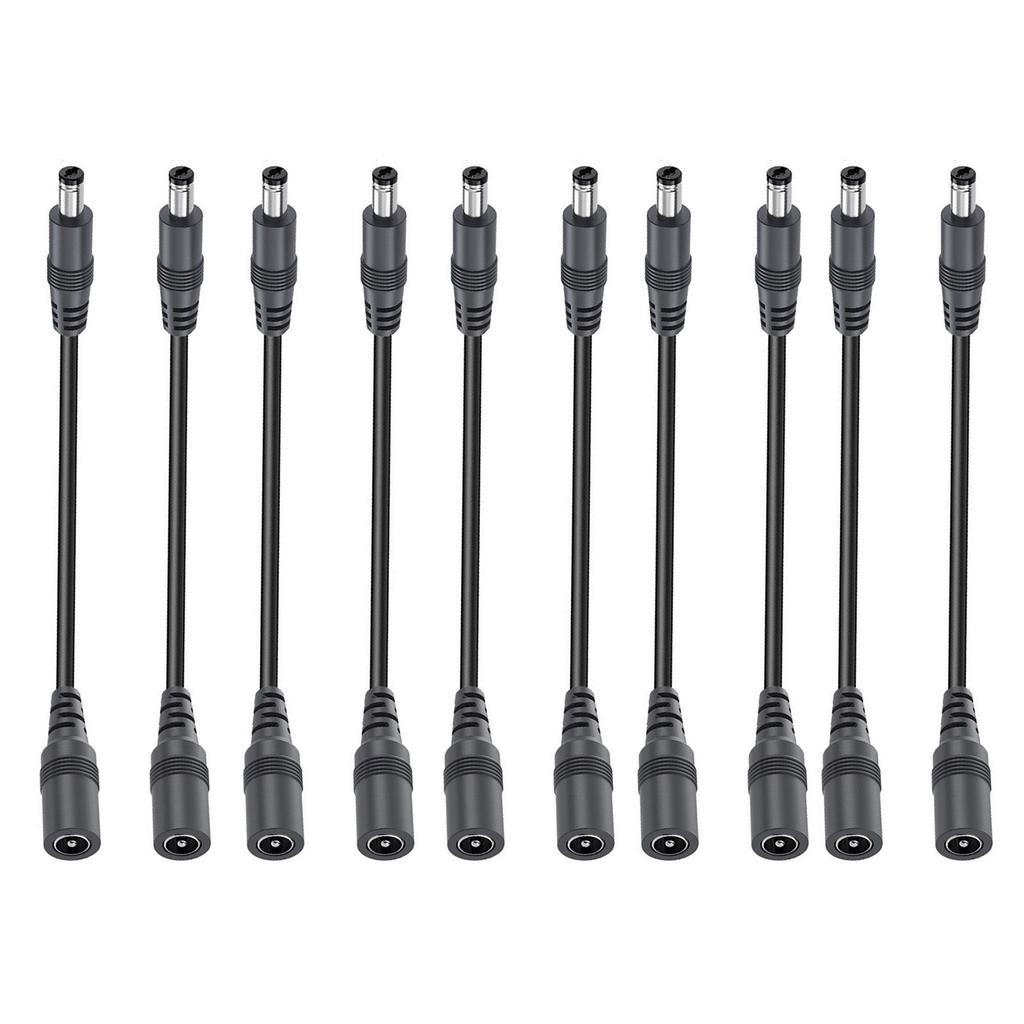 2/4/6/8/10pcs Practical 22AWG DC5.5x2.1mm Power Extension Cord 5521 Supply Adapters Cable Flexible Power Extension Cable
