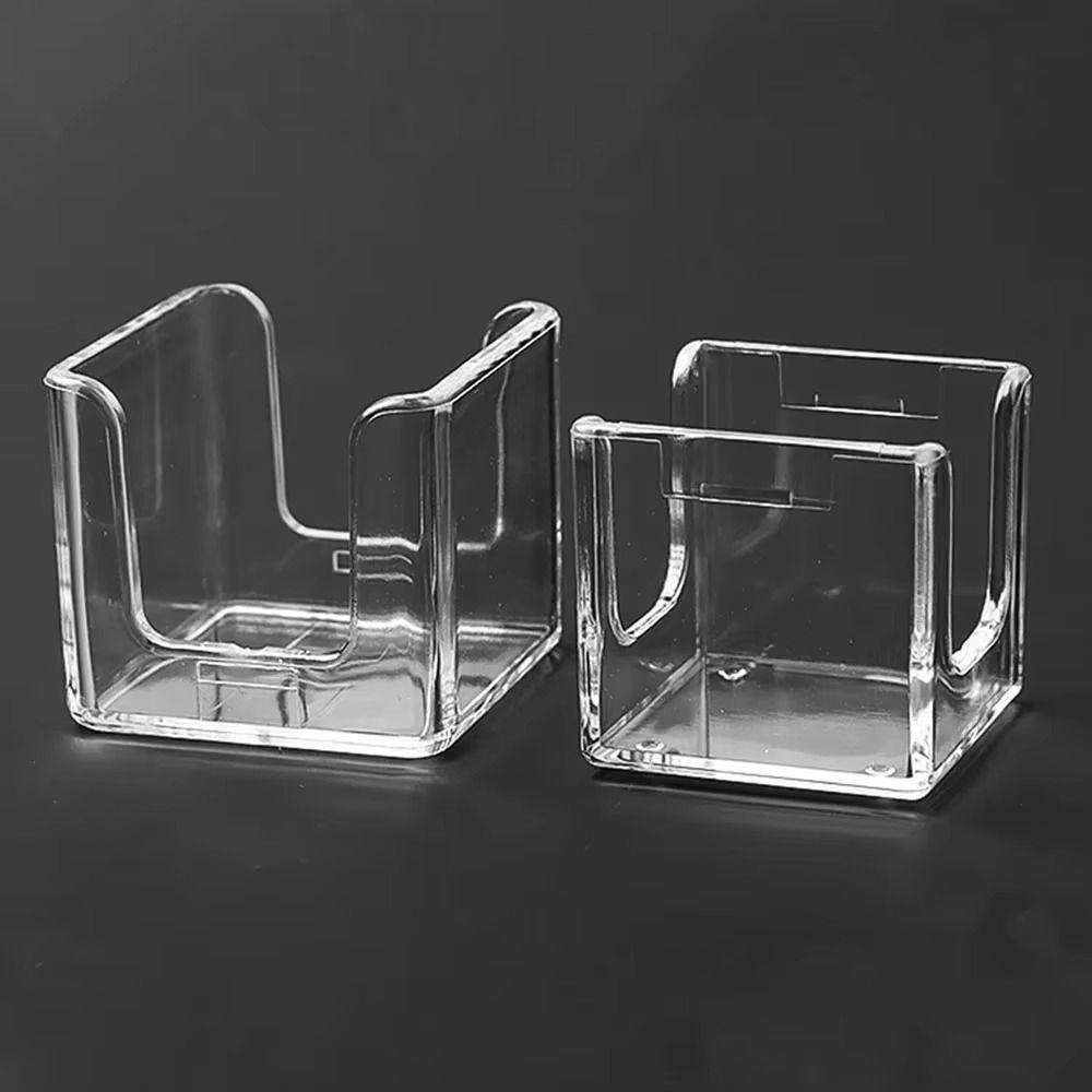1Pcs Transparent Acrylic Box Plastic Cube Storage Holder New Chalk Box  Snooker Pool