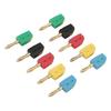 10 Pcs 4mm Banana Plug 32A Gold Plated Brass Quick Connect Banana Connector for Testing Equipment