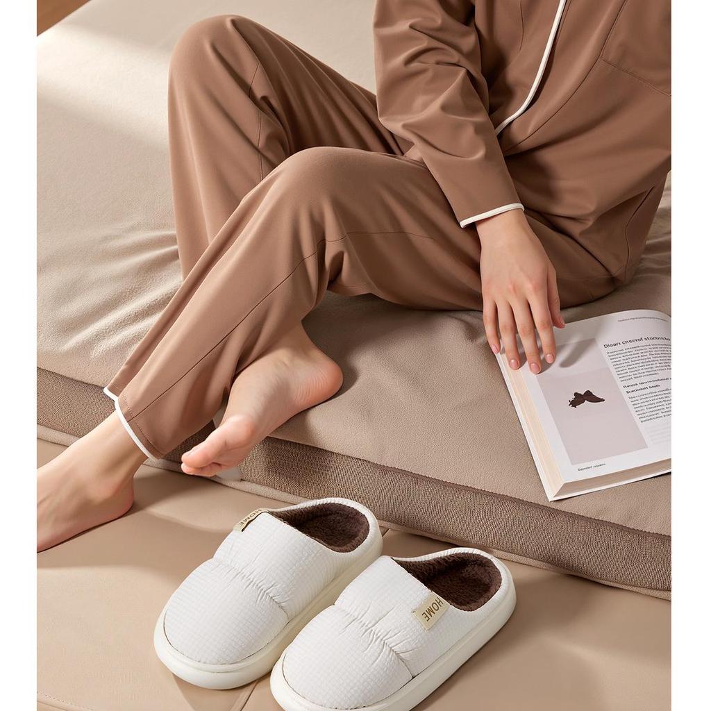 Women's and Men's Plush Cotton Slippers - Winter 2025 Indoor Warmth