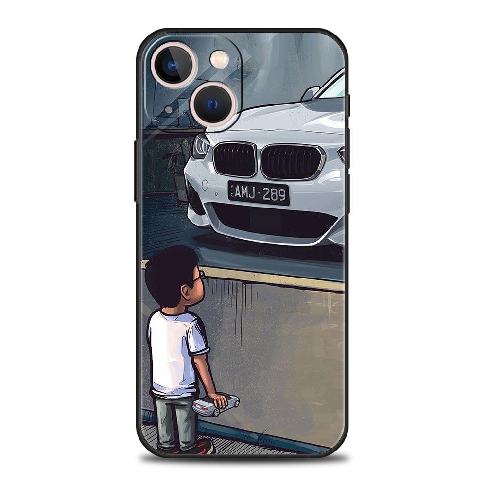 Boy Sports Car Jdm Drift Luxury Soft Phone Case For iPhone Samsung Galaxy Redmi Xiaomi Note S A 16 15 14 13 12 11 21 22 23 53 54 Pro Plus Ultra Cover