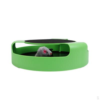 Toys with a Running Mice Scratching Pad, the Mouse,Cat Scratcher Catnip Toy,Green