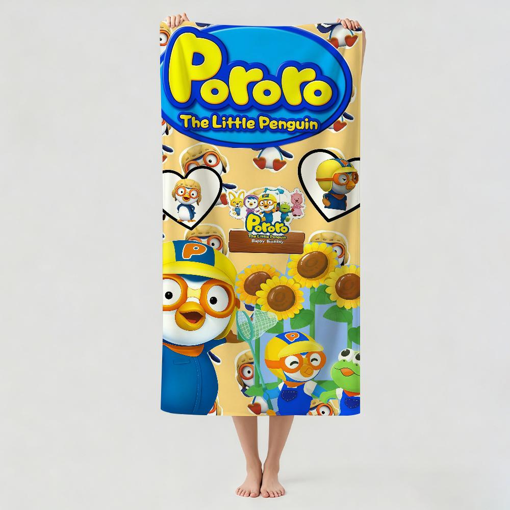 Cartoon cute P-PoroRos Towel Drying Bath Towel Applicable To Light Swimming Camping Yoga Beach Out