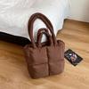 Underarm bag women's large-capacity soft cotton-filled pillow cotton bag versatile single shoulder portable tote bag