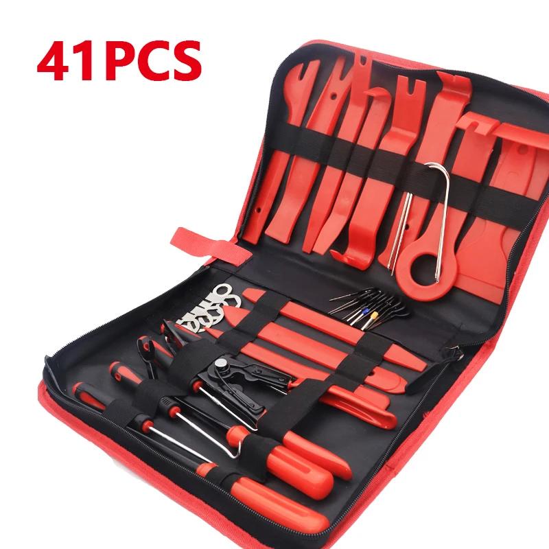 Auto Car Instrument Board Removal Tool Kit Hand Tool Set Crowbar Screwdriver Automobile Sound Disassembly Kit 5/11/41PCS
