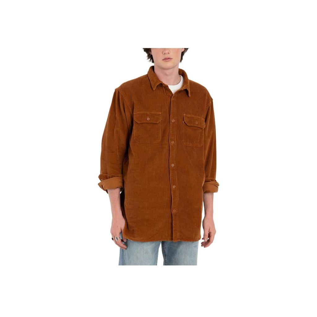 Levis Solid Color Long Sleeve Shirt Men shirts Burnt-Yellow 19573-0157