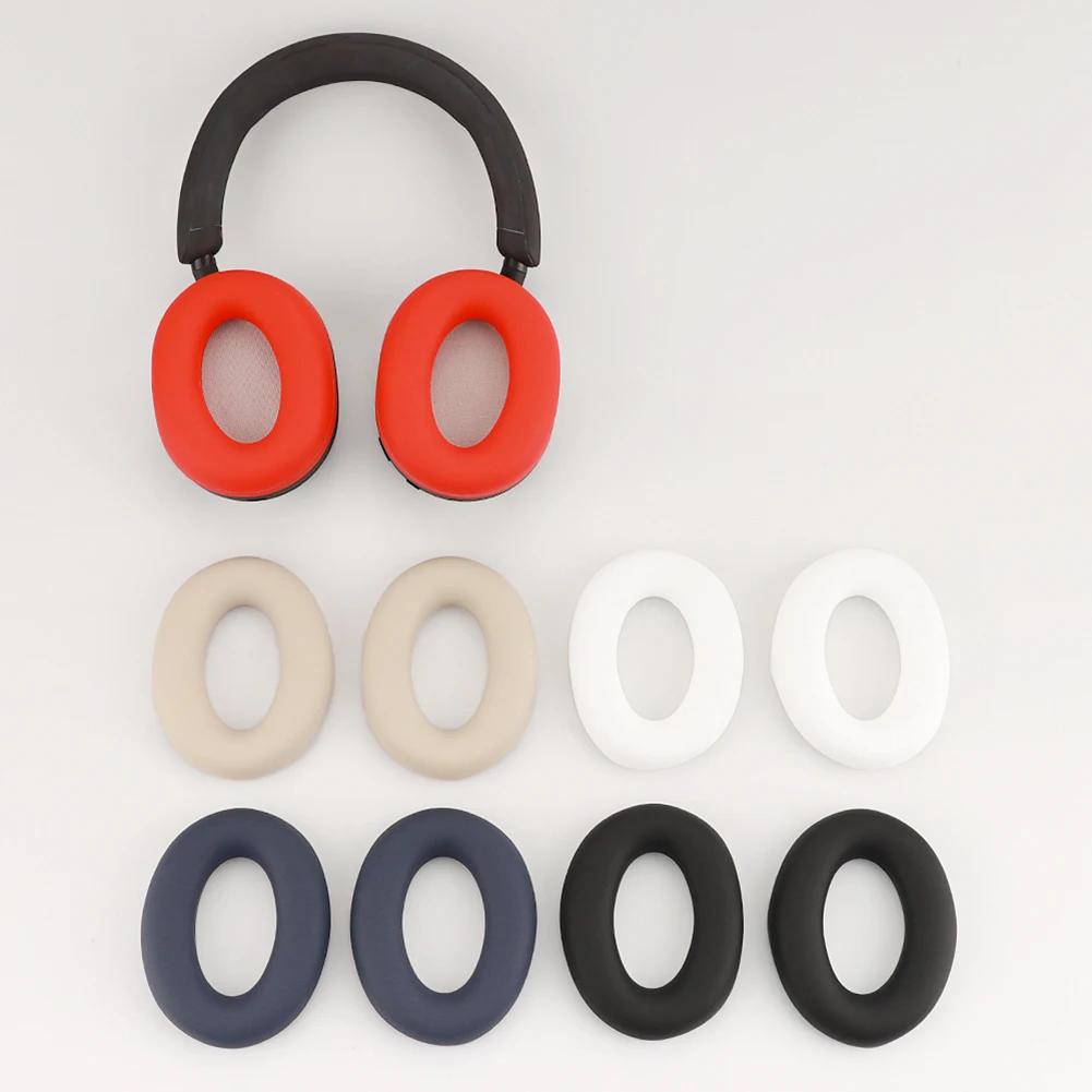 2PCS Silicone Earpad Covers Headphone Cushion Covers Replacement Washable Noise Reduction for Sony WH-1000XM5 Earphone