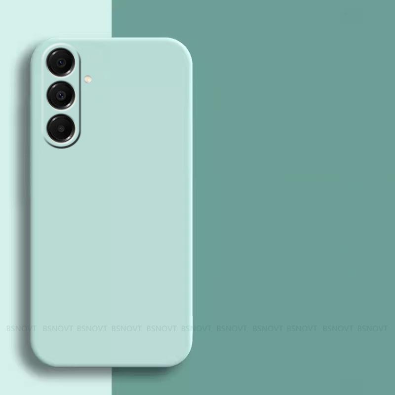 

Для Samsung S25 FE Чехол Накладка Samsung Galaxy S25 FE Capas Бампер Оригинальный Жидкий Силикон Противоударный Мягкий Fundas Samsung S25 FE светло-зеленый