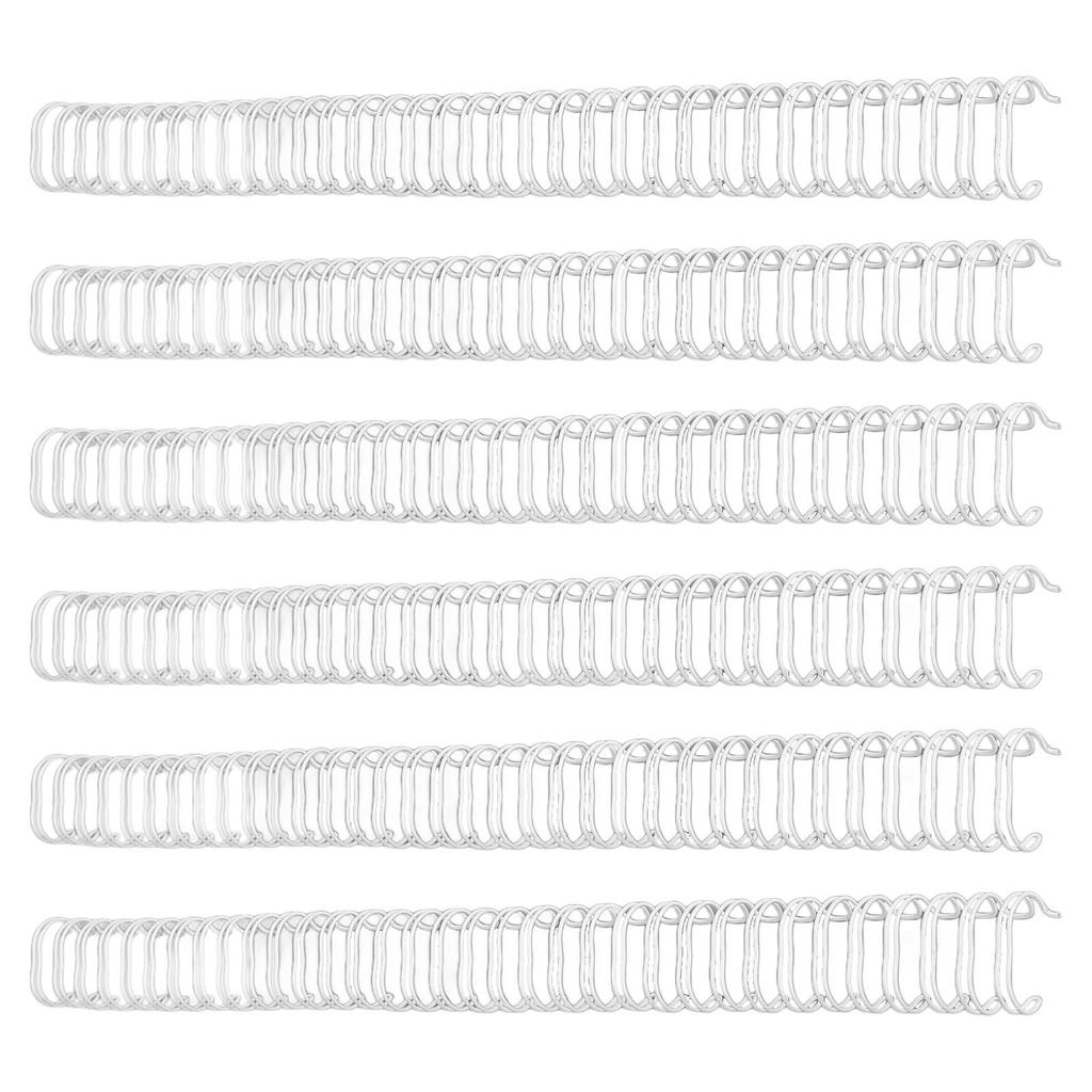 50Pcs Double   Wire Binding Spine 180 Sheet Capacity 3:1 Pitch 34   19mm Diameter Set Kit for   Paper