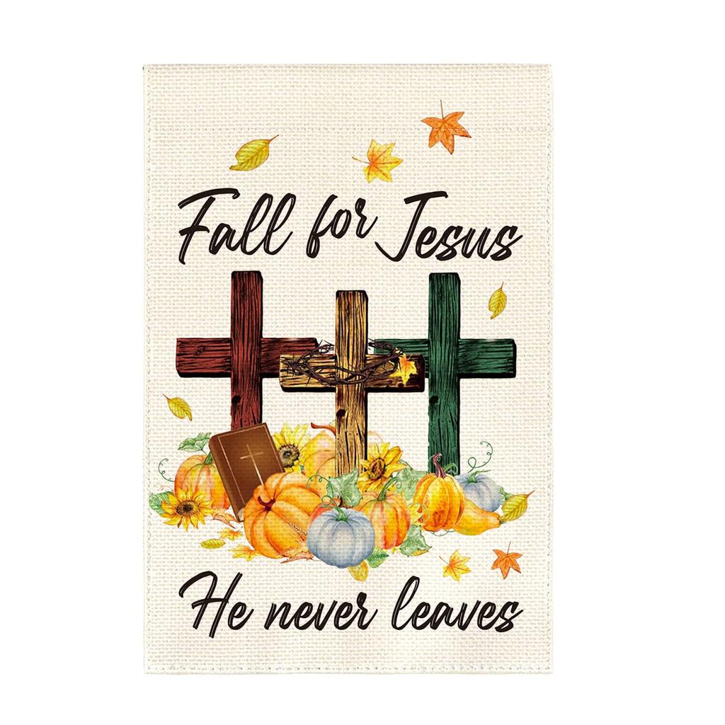 Thanksgiving Linen Garden Flag for Outdoor Yard Decoration, Fall Gift