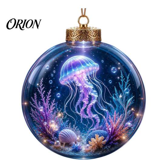 Einzigartige Meeresleben Weihnachtsgeschenke Ozean Kugel Ornament, Klar Acryl Leuchtender Seestern Feiertags Tischdeko Hängende Dekoration für Weihnachten