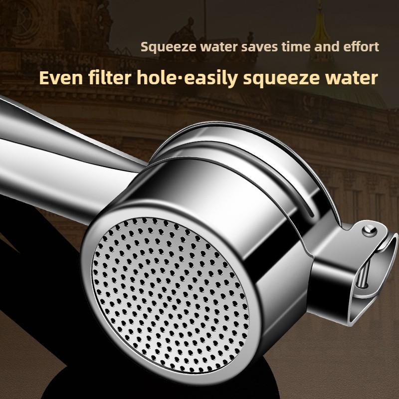 Manuelle Saftpresse, Saftpresse aus Edelstahl, Kartoffelpüree, Knoblauch, Gemüseentwässerungswerkzeug, Entsafter