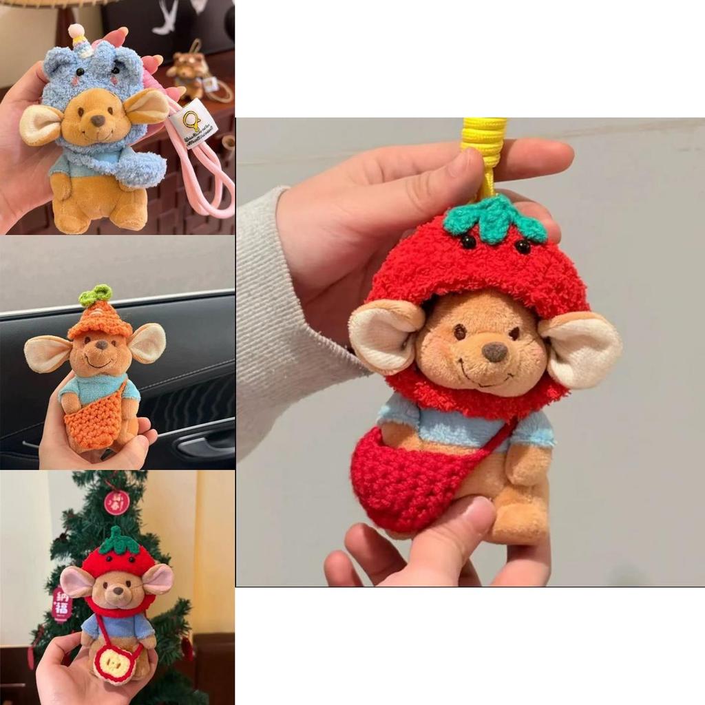 Adorable Plush Keychain Doll Bag For Birthdays Soft Mouse Style Cute Accessory