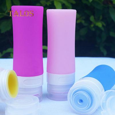 Tragbare nachfüllbare Silikonflasche für Reisende, Lotion, Bad, Shampoo, Behälter für unterwegs