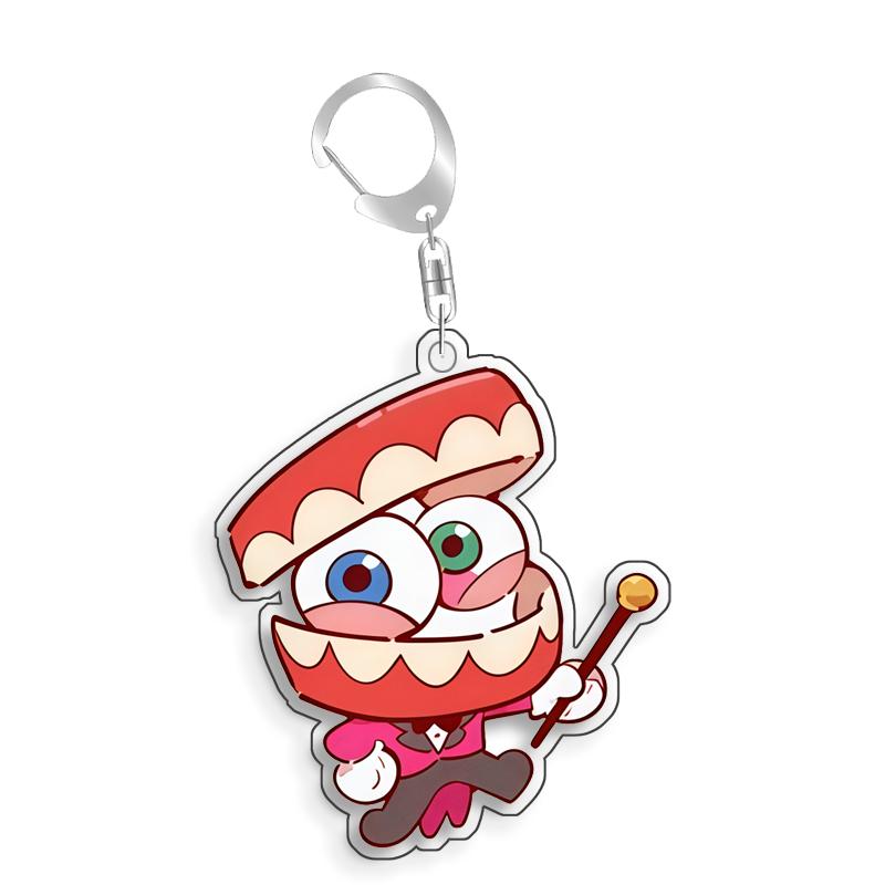 For The Amazing Digital Circus Kinger Gangle Kanfmo Zooble Acrylic Selfmade Cute Cartoon Anime Keychain Pendant Toy Gift 5cm