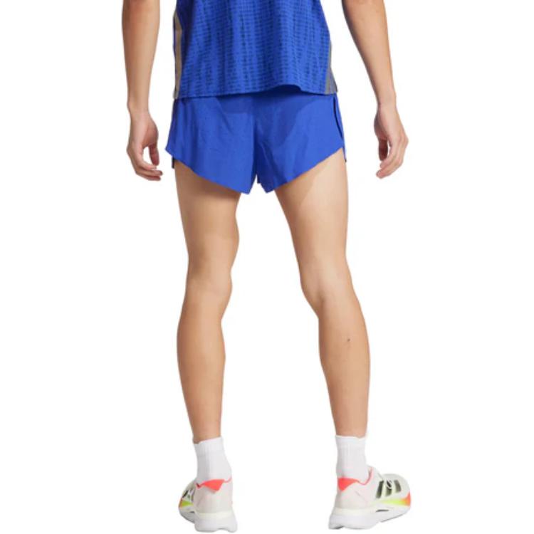 Adidas Logo Elastic Waist Three-Quarter Casual Shorts Men Shorts Blue JN5534